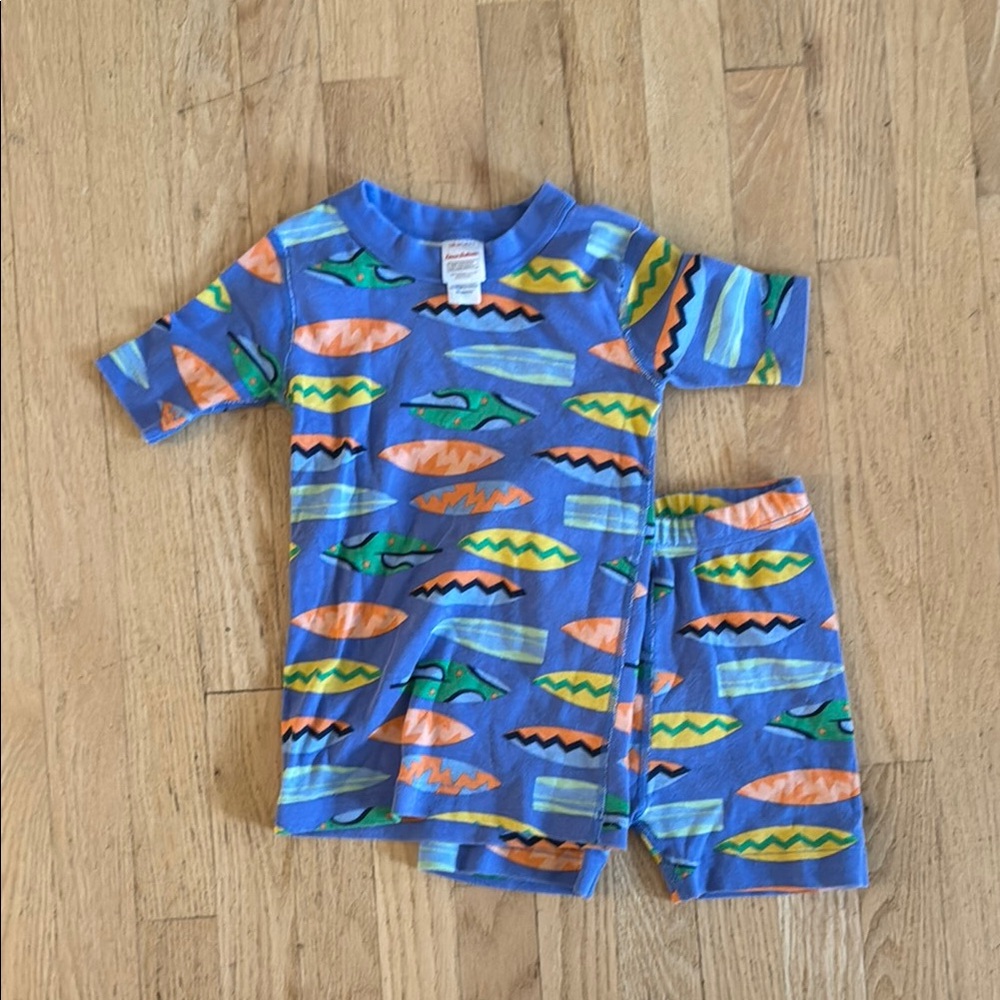 Hanna Andersson Blue and Orange Rashguard Swim Set